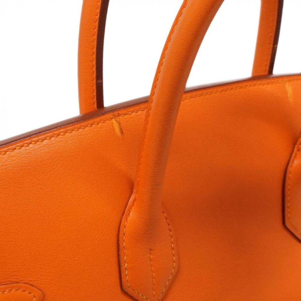 Hermes Birkin 35 Handbag, Veau Gulliver Leather, Orange, □B Stamp, Women's - Picture 7 of 13